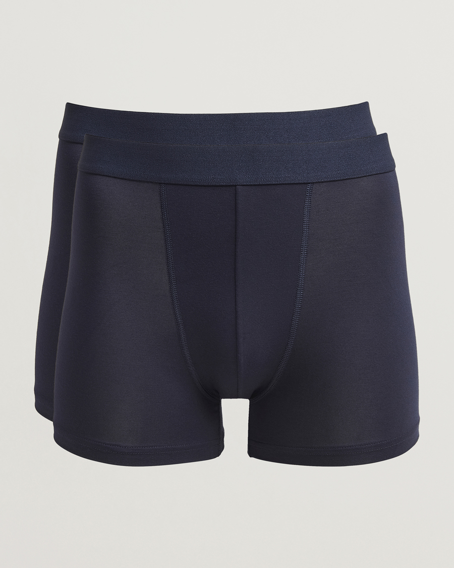 Mies | Alusvaatteet | Bread & Boxers | 2-Pack Boxer Breif Modal Dark Navy