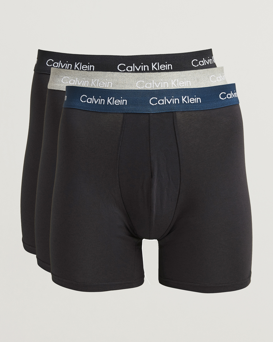 Mies | Alusvaatteet | Calvin Klein | Cotton Stretch 3-Pack Boxer Brief Black