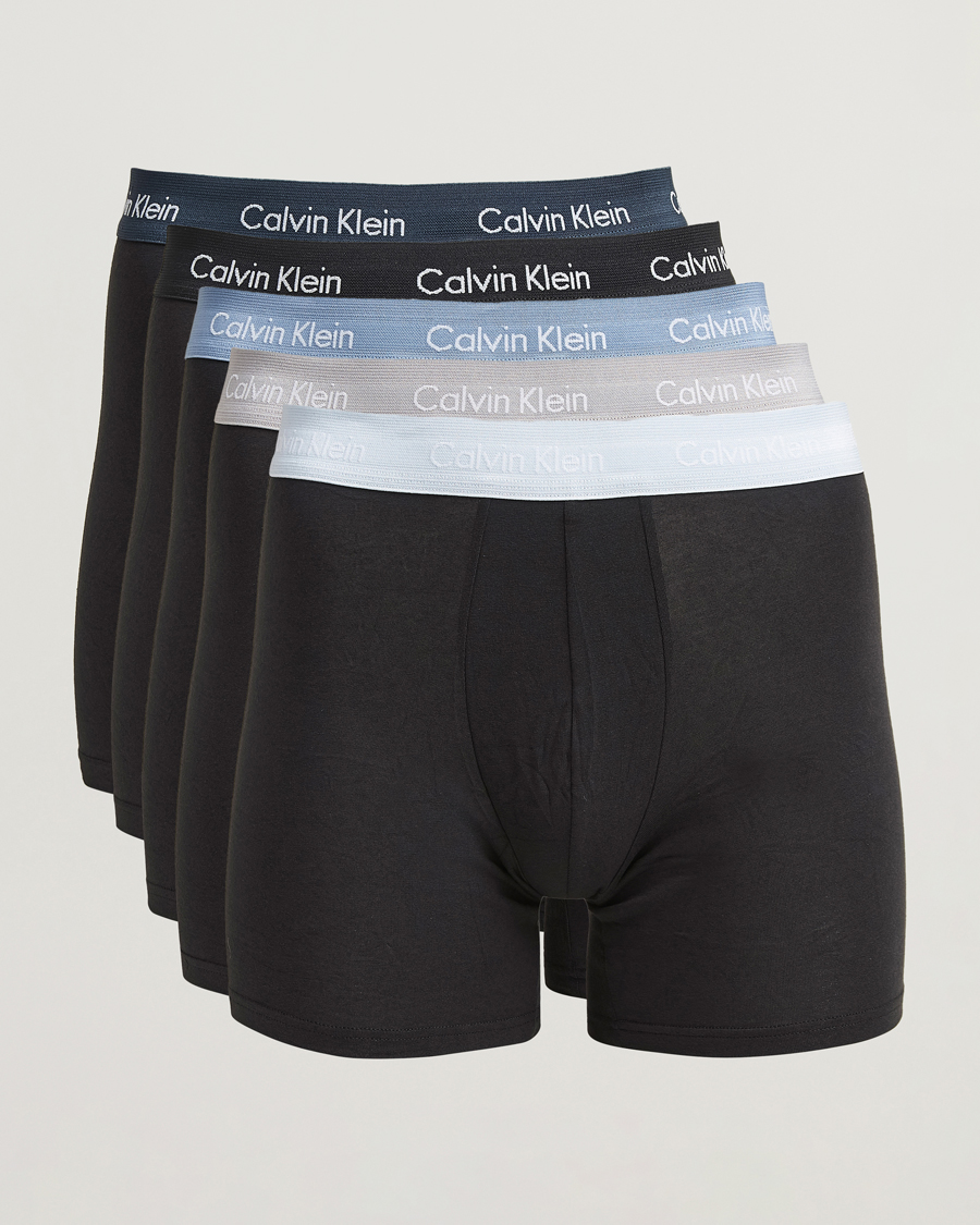Mies | Alusvaatteet | Calvin Klein | Cotton Stretch 5-Pack Boxer Brief Black