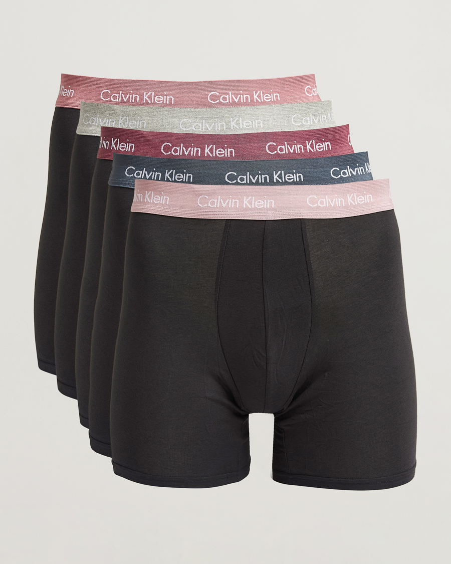 Mies | Alusvaatteet | Calvin Klein | Cotton Stretch 5-Pack Boxer Brief Black