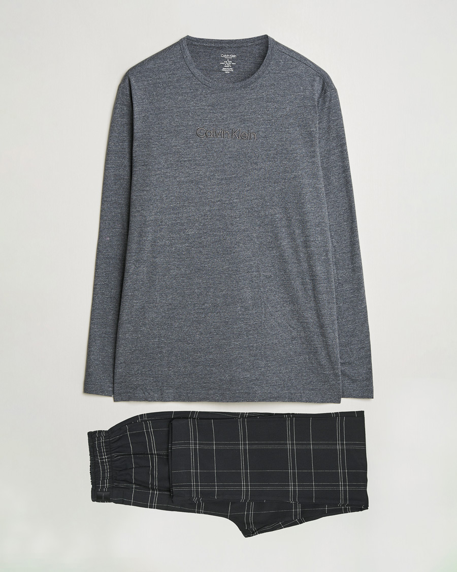 Mies | Yöpuvut ja kylpytakit | Calvin Klein | Cotton Pyjama Set Charcoal/Black