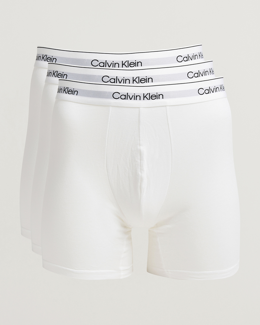 Mies | Alusvaatteet | Calvin Klein | 3-Pack Icon Cotton Stretch Boxer Brief White