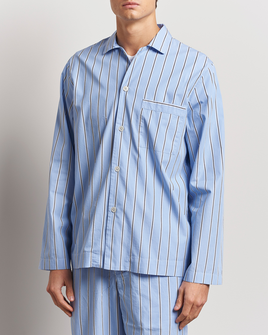 Mies | Yöpuvut ja kylpytakit | Tekla | Poplin Pyjama Shirt Basset Stripes