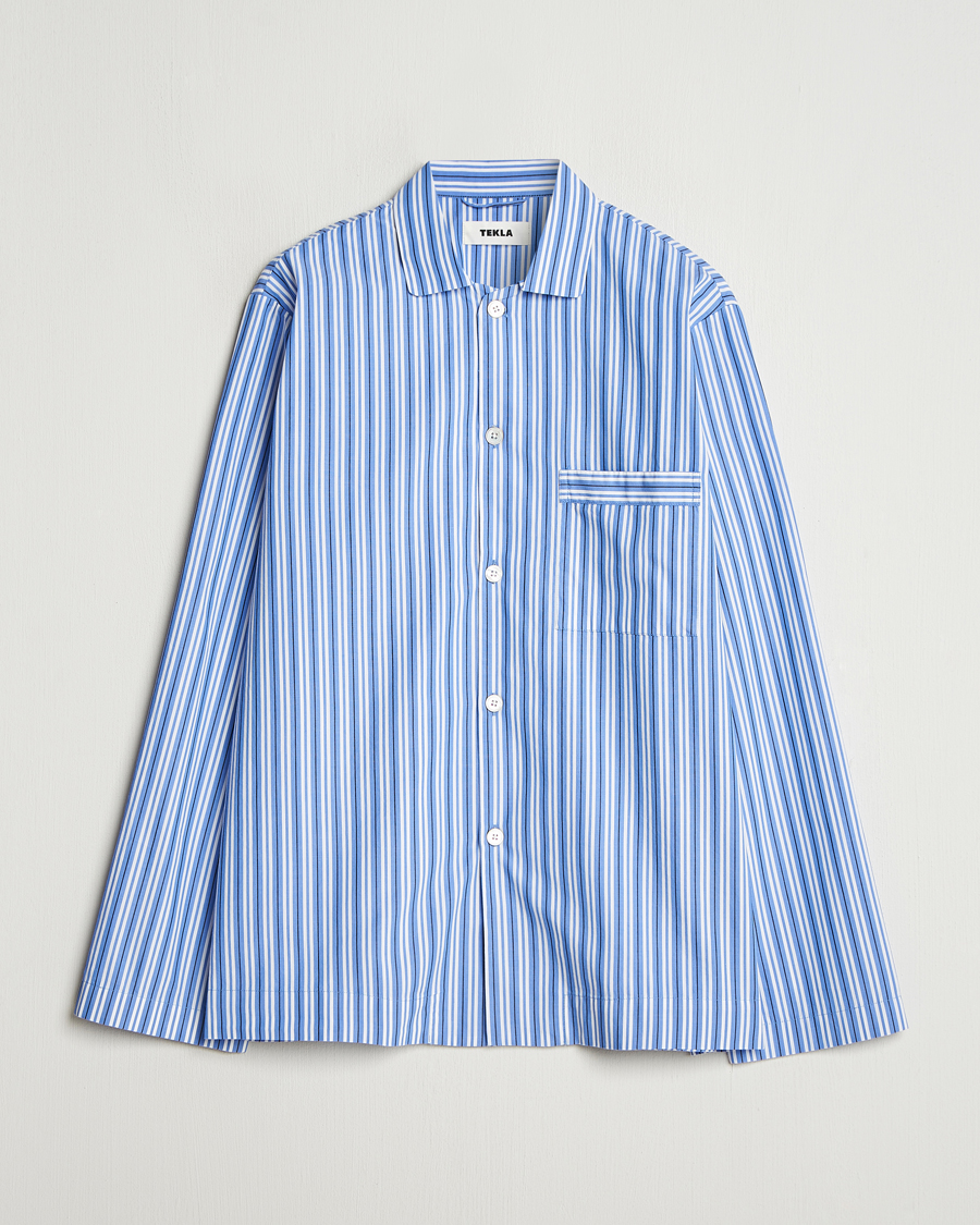 Mies | Yöpuvut ja kylpytakit | Tekla | Poplin Pyjama Shirt Penny Stripes