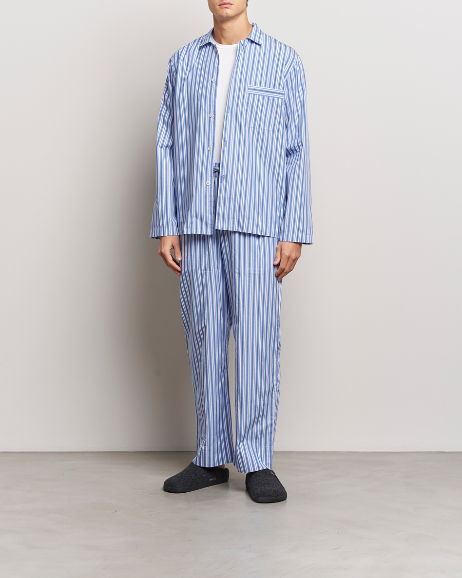 Mies | Yöpuvut ja kylpytakit | Tekla | Poplin Pyjama Shirt Penny Stripes