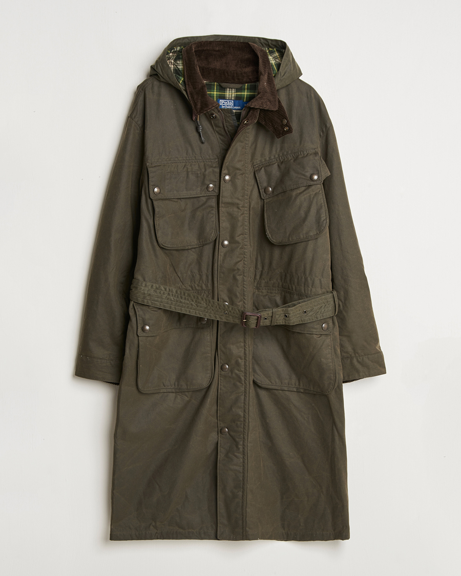Mies | Takit | Polo Ralph Lauren | Stewart Belted Coat Oil Cloth Green