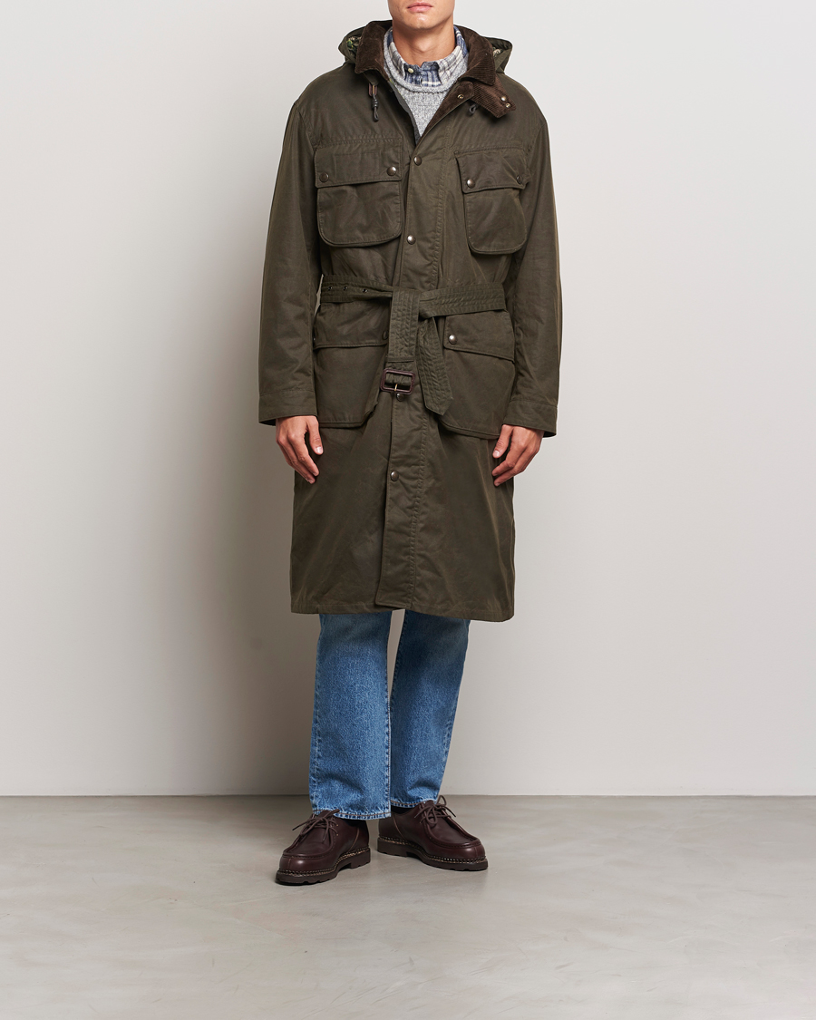 Mies | Takit | Polo Ralph Lauren | Stewart Belted Coat Oil Cloth Green