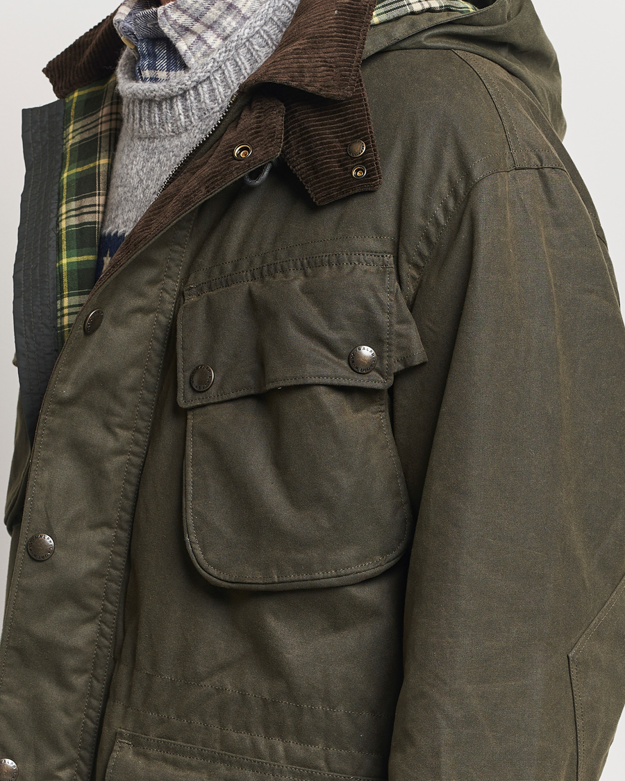 Mies | Takit | Polo Ralph Lauren | Stewart Belted Coat Oil Cloth Green