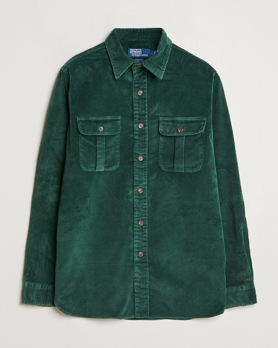 Mies | Kauluspaidat | Polo Ralph Lauren | Corduroy Patch Shirt Moss Agate