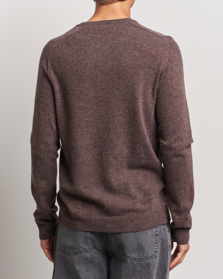 Mies | Puserot | KnowledgeCotton Apparel | Lambswool Roundneck Brown