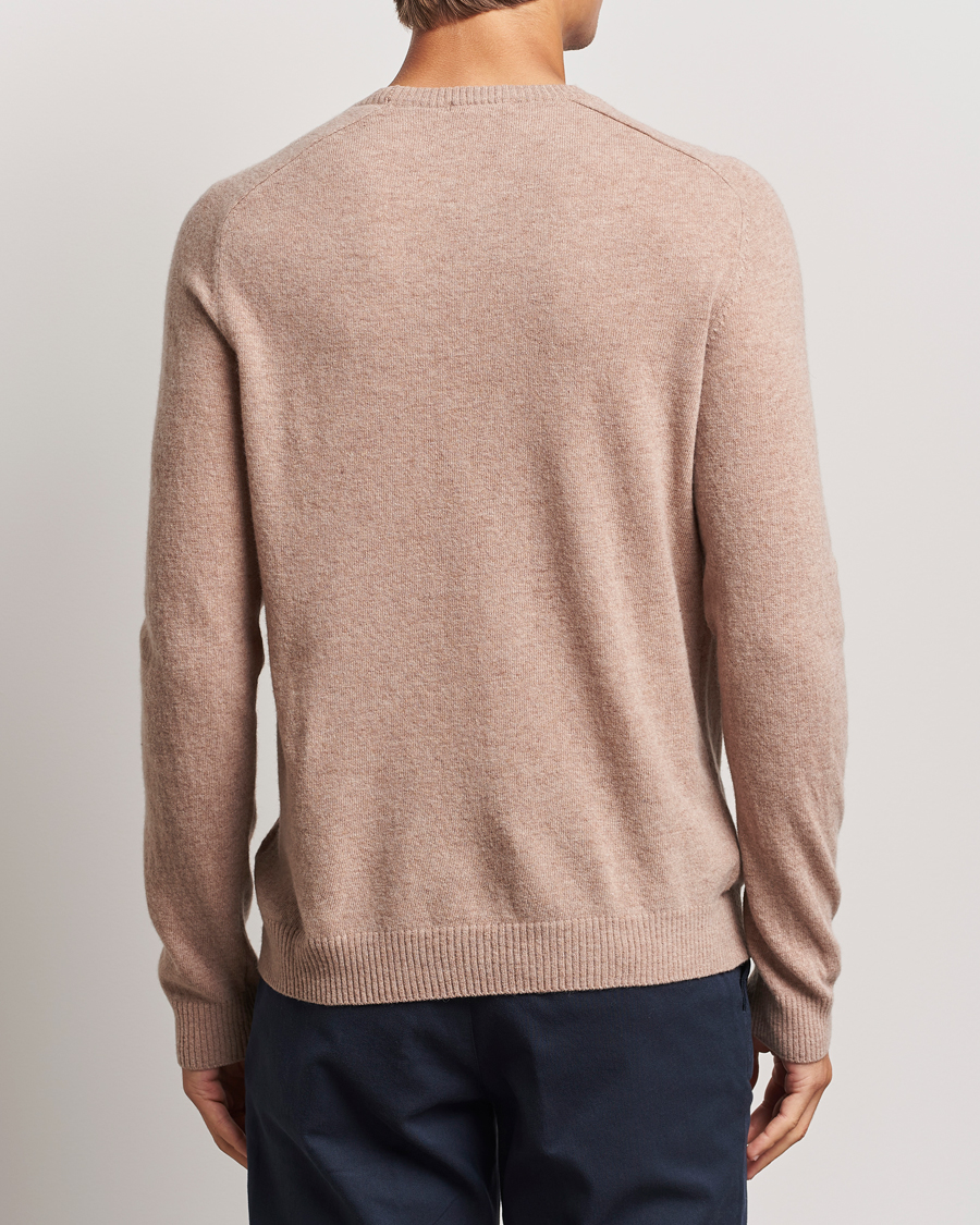 Mies | Puserot | KnowledgeCotton Apparel | Lambswool Roundneck Beige