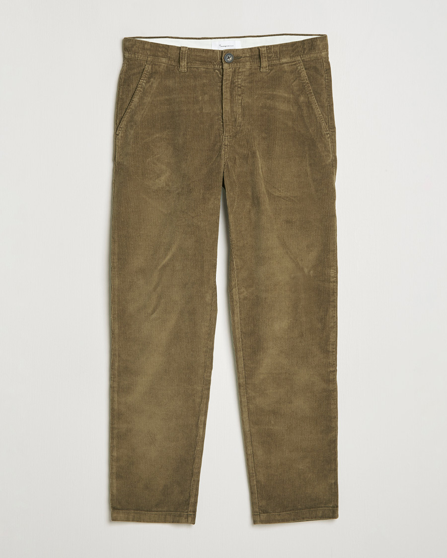 Mies | Housut | KnowledgeCotton Apparel | Chuck Regular Cord Trousers Olive