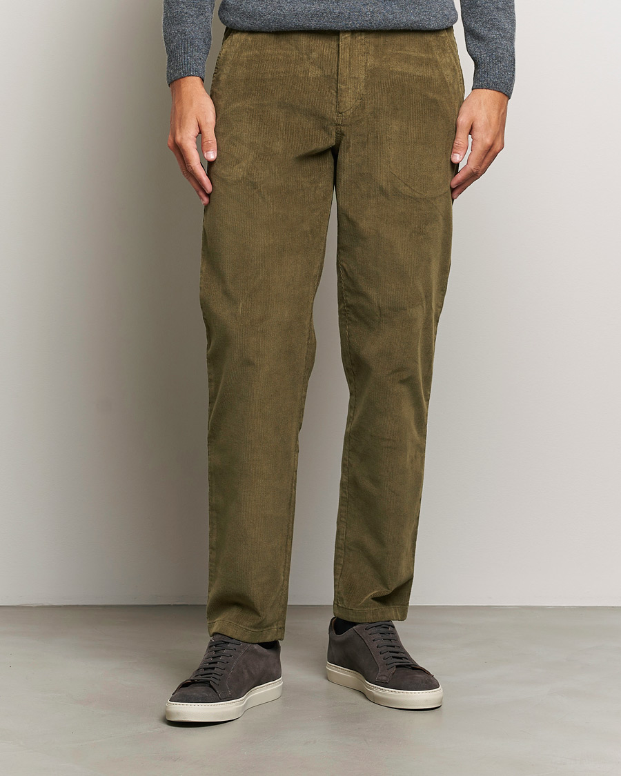 Mies | Housut | KnowledgeCotton Apparel | Chuck Regular Cord Trousers Olive