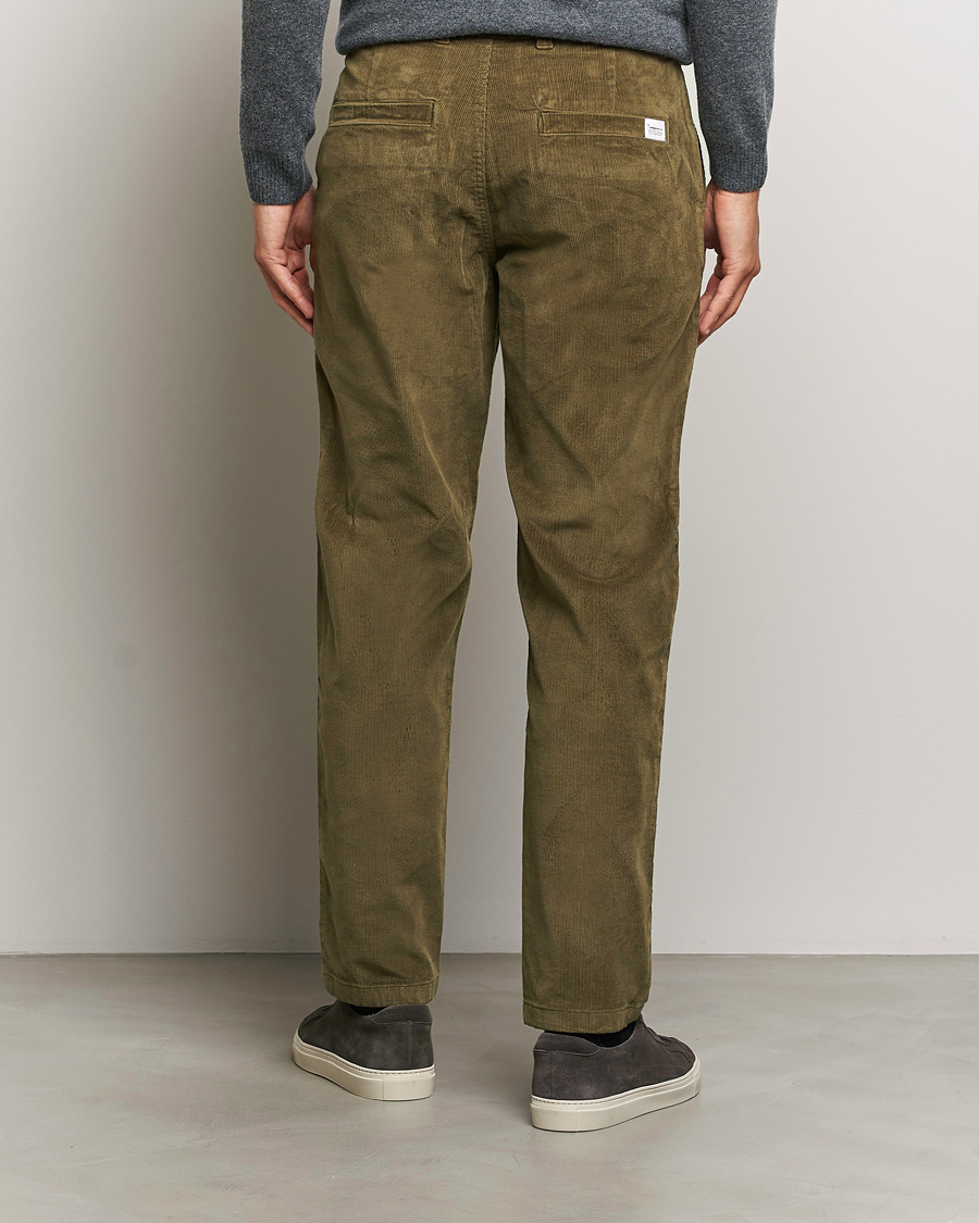 Mies | Housut | KnowledgeCotton Apparel | Chuck Regular Cord Trousers Olive