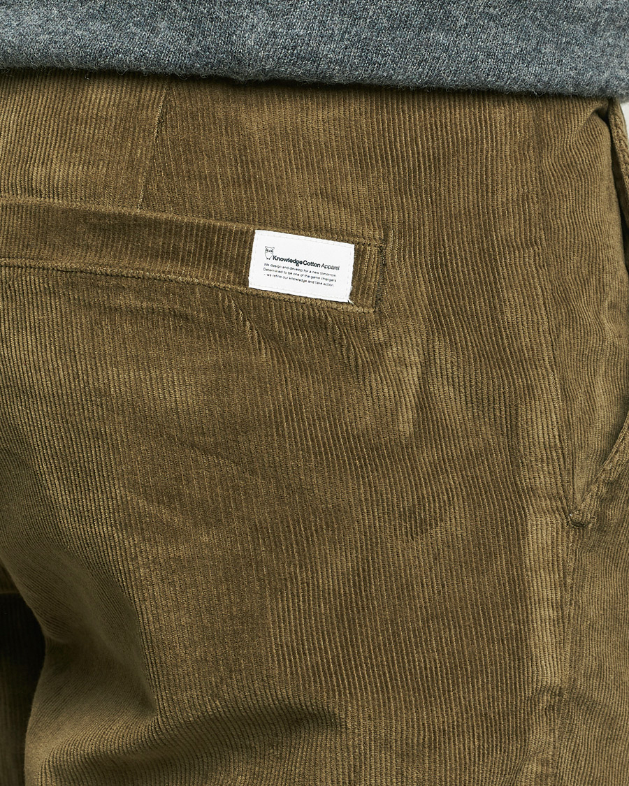 Mies | Housut | KnowledgeCotton Apparel | Chuck Regular Cord Trousers Olive