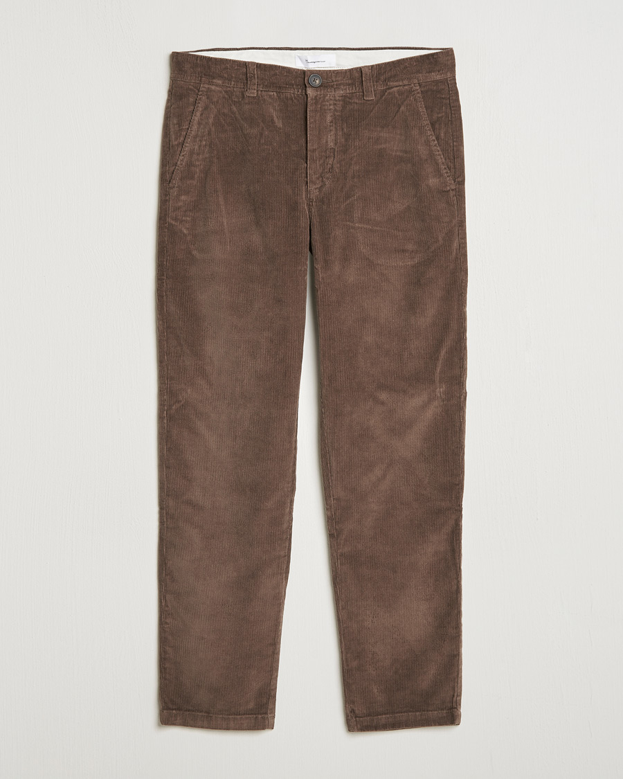 Mies | Housut | KnowledgeCotton Apparel | Chuck Regular Cord Trousers Chocolate
