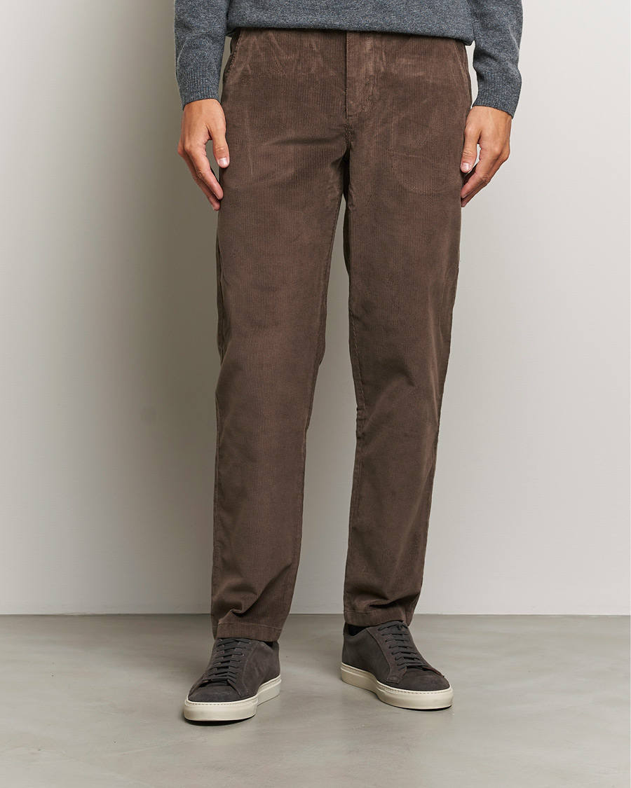 Mies | Housut | KnowledgeCotton Apparel | Chuck Regular Cord Trousers Chocolate