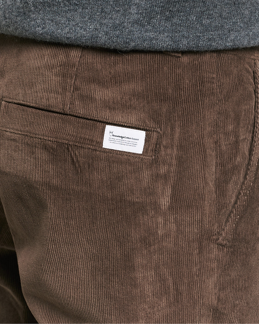 Mies | Housut | KnowledgeCotton Apparel | Chuck Regular Cord Trousers Chocolate