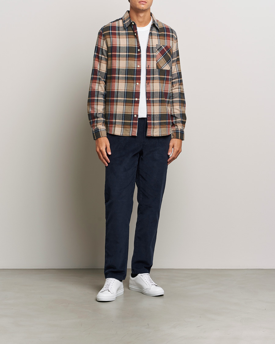 Mies | Housut | KnowledgeCotton Apparel | Chuck Regular Cord Trousers Night Sky