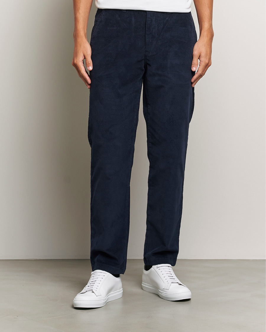 Mies | Housut | KnowledgeCotton Apparel | Chuck Regular Cord Trousers Night Sky