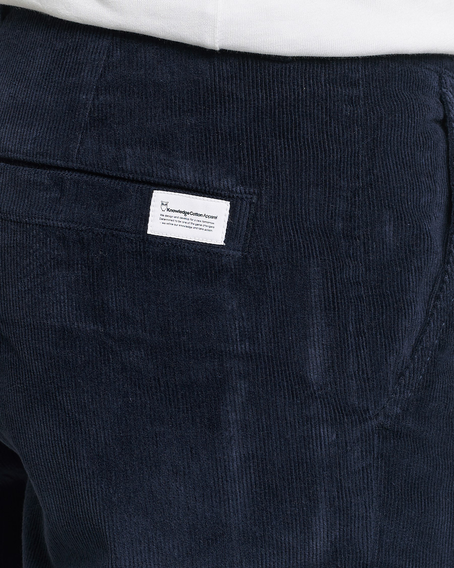 Mies | Housut | KnowledgeCotton Apparel | Chuck Regular Cord Trousers Night Sky