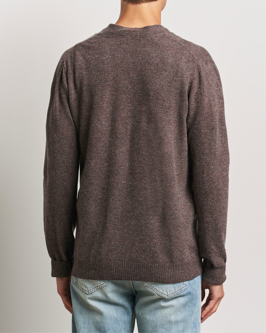 Mies | Puserot | KnowledgeCotton Apparel | Lambswool Cardigan Brown