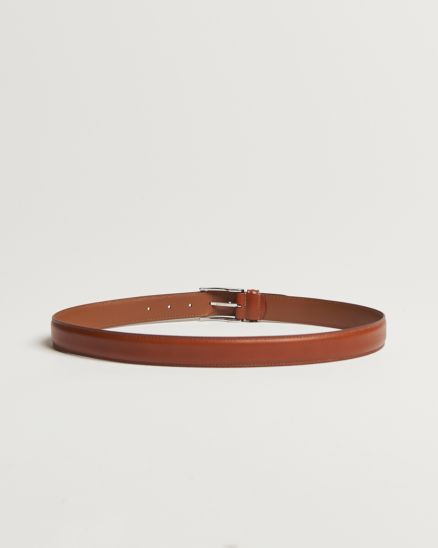 Mies | Vyöt | Anderson's | Leather Suit Belt 3 cm Light Brown