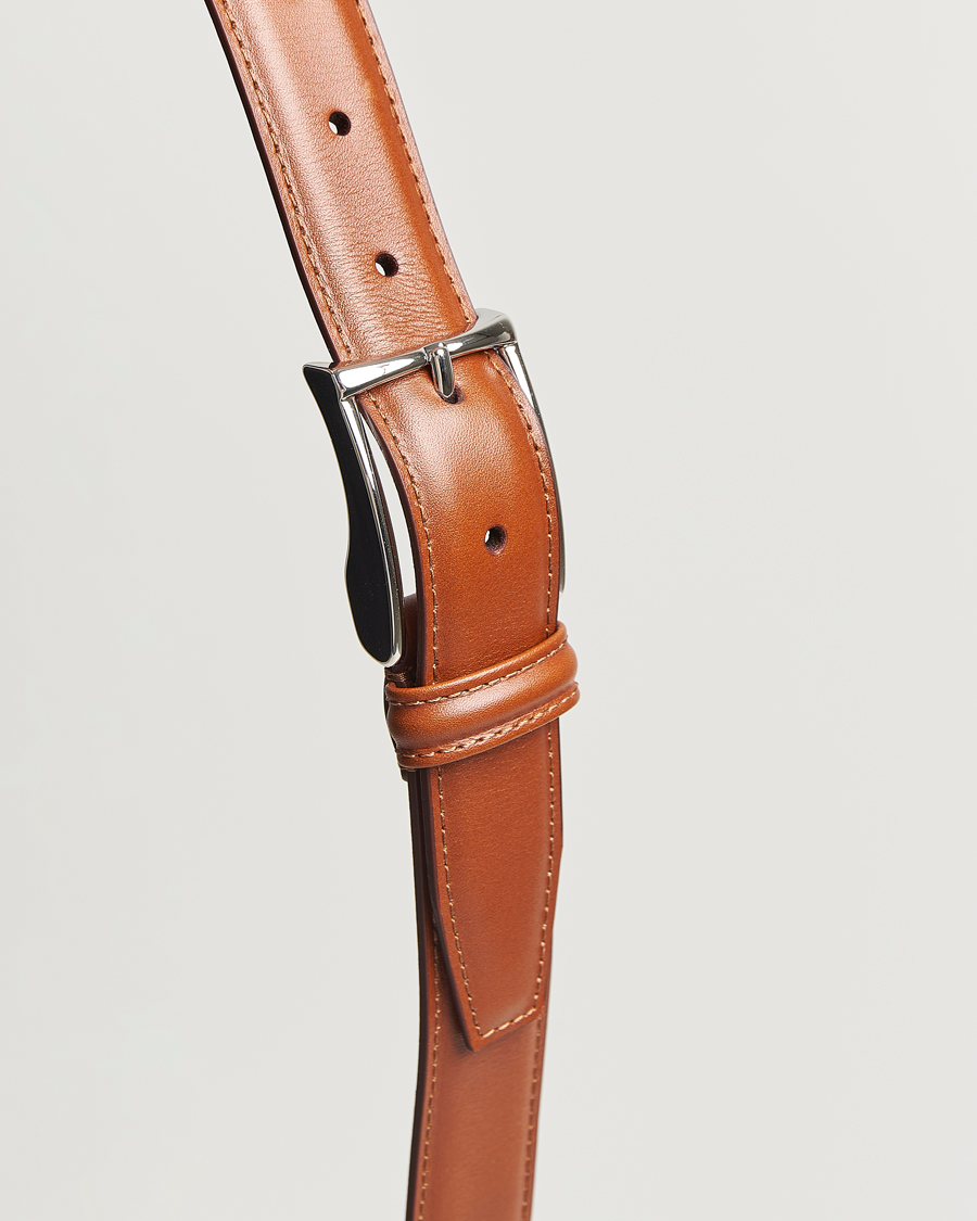 Mies | Vyöt | Anderson's | Leather Suit Belt 3 cm Light Brown