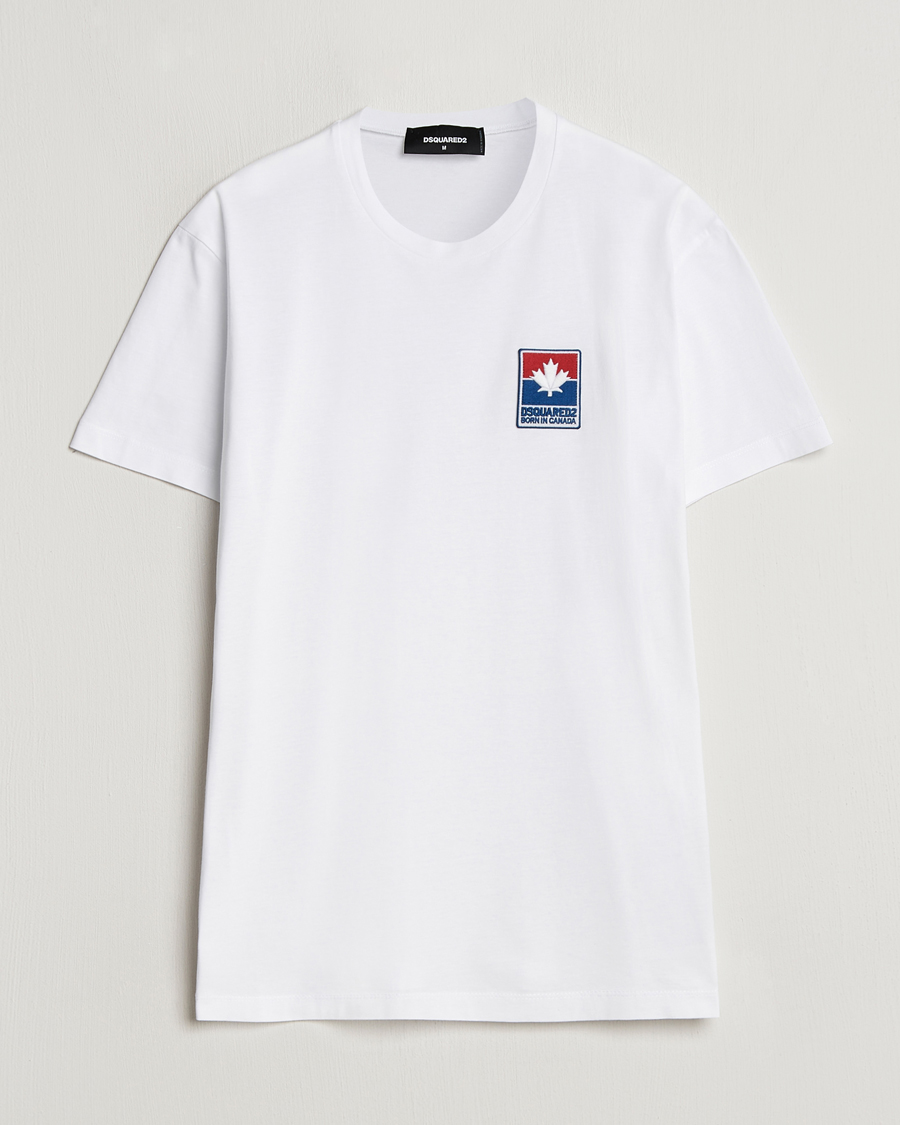 Mies | T-paidat | Dsquared2 | Cool Fit Leaf T-Shirt White