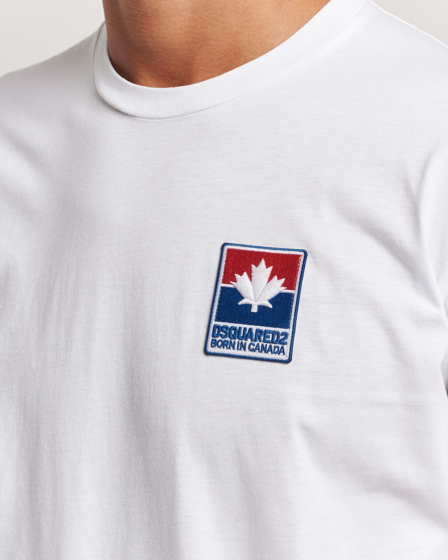 Mies | T-paidat | Dsquared2 | Cool Fit Leaf T-Shirt White