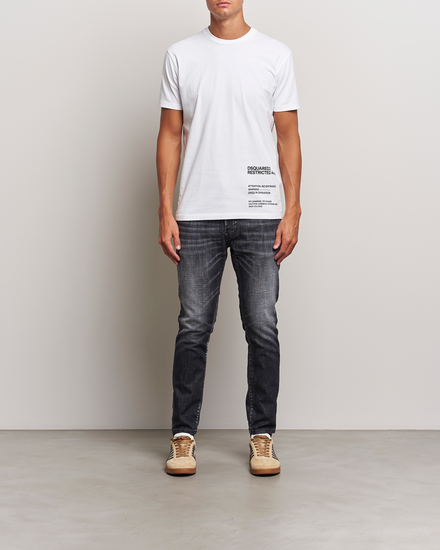 Mies | Farkut | Dsquared2 | Skater Jeans Washed Black