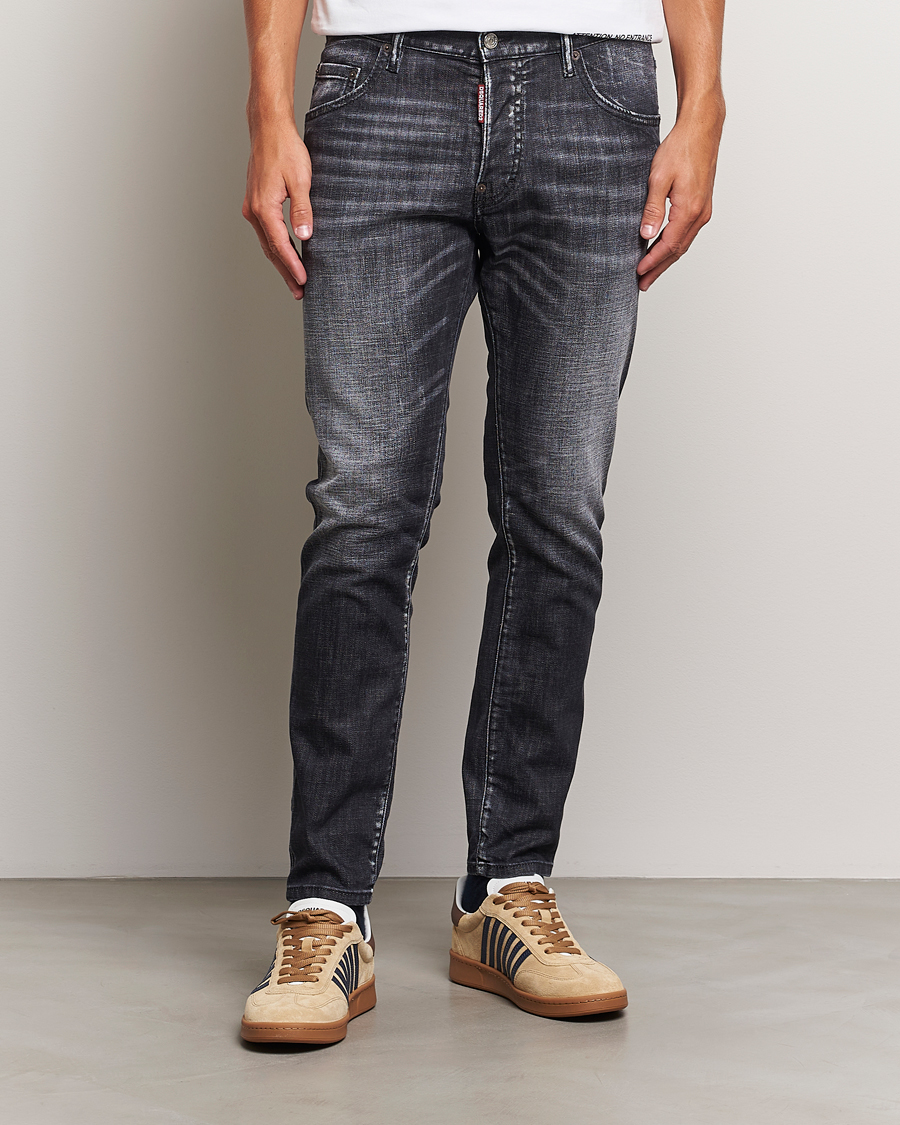 Mies | Farkut | Dsquared2 | Skater Jeans Washed Black