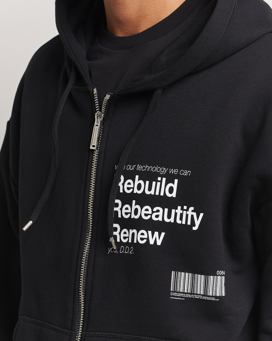 Mies | Puserot | Dsquared2 | Logo Full Zip Hoodie Black