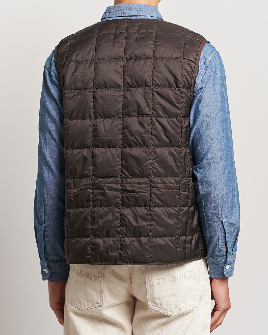 Mies | Takit | TAION | V-Neck Lightweight Down Vest Dark Choco