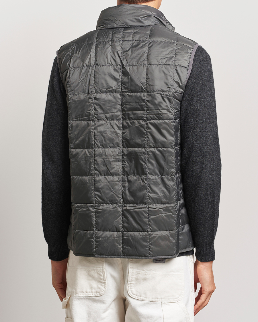 Mies | Takit | TAION | High Neck Full Zip Lightweight Down Vest Charcoal