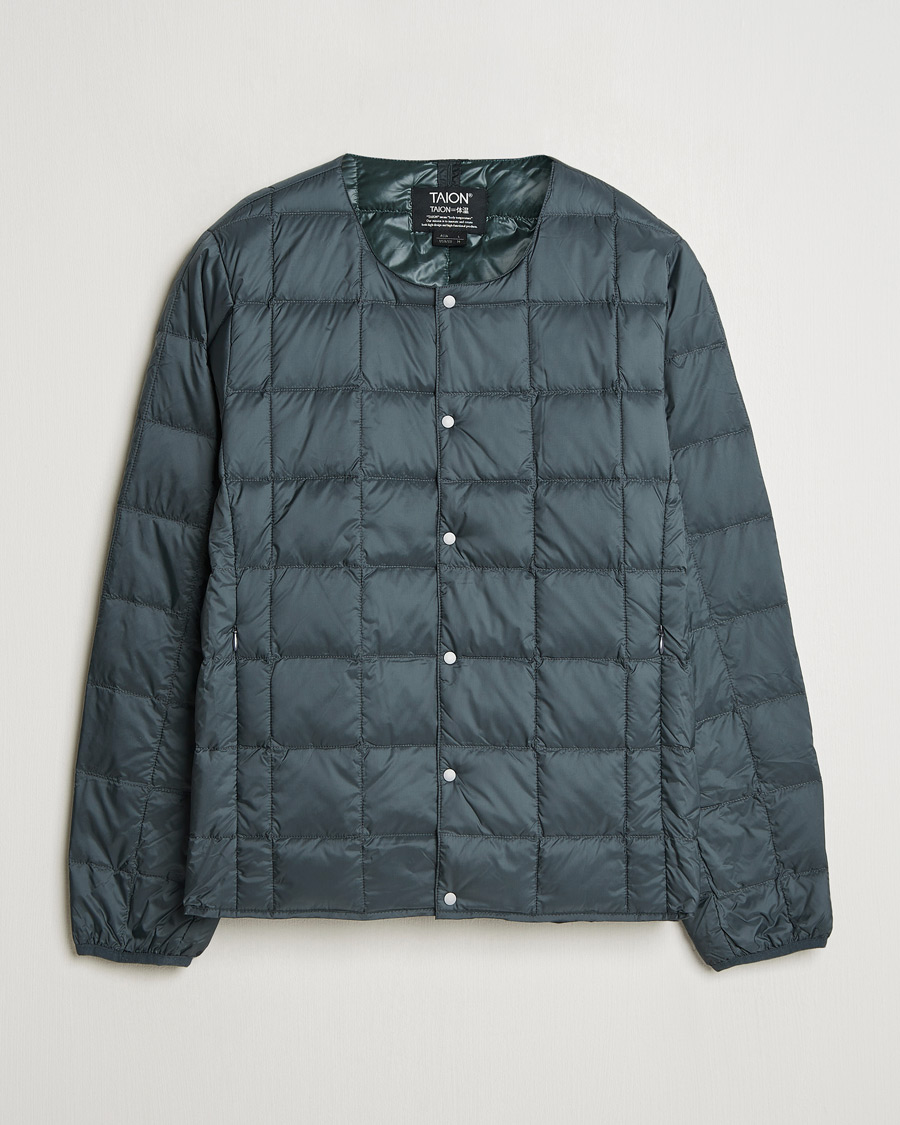 Mies | Takit | TAION | Crew Neck Button Down Jacket Charcoal