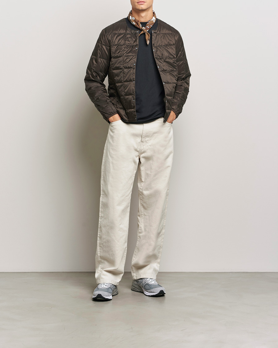 Mies | Takit | TAION | Crew Neck Button Down Jacket Dark Choco