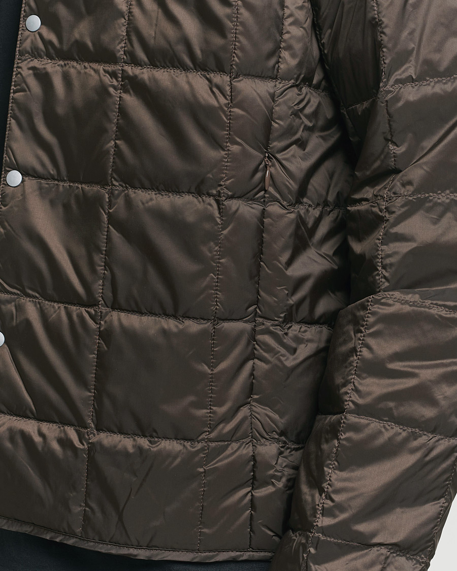 Mies | Takit | TAION | Crew Neck Button Down Jacket Dark Choco