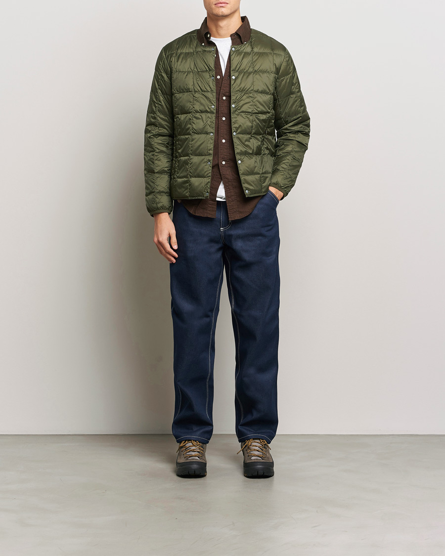Mies | Takit | TAION | Crew Neck Button Down Jacket Dark Olive