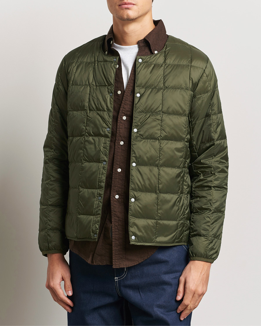 Mies | Takit | TAION | Crew Neck Button Down Jacket Dark Olive
