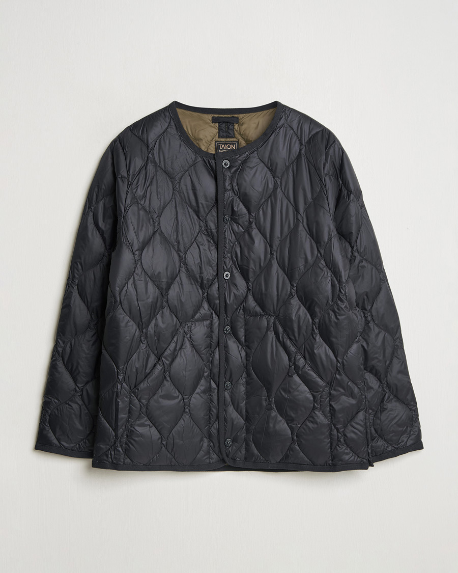 Mies | Takit | TAION | Military Crew Neck Down Jacket Black