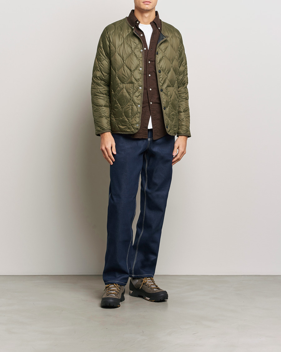 Mies | Takit | TAION | Military Crew Neck Down Jacket Dark Olive