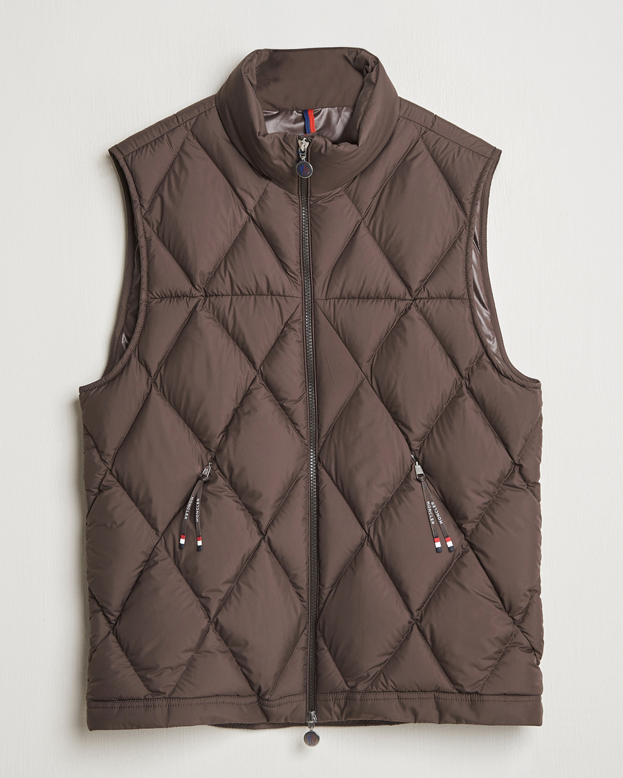 Mies | Takit | Moncler | Aroula Quilted Down Vest Dark Brown