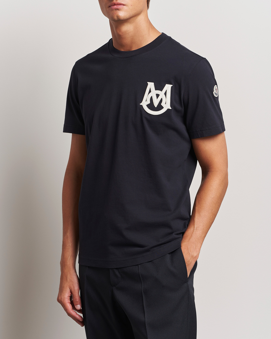 Mies | T-paidat | Moncler | Embossed Logo T-Shirt Navy