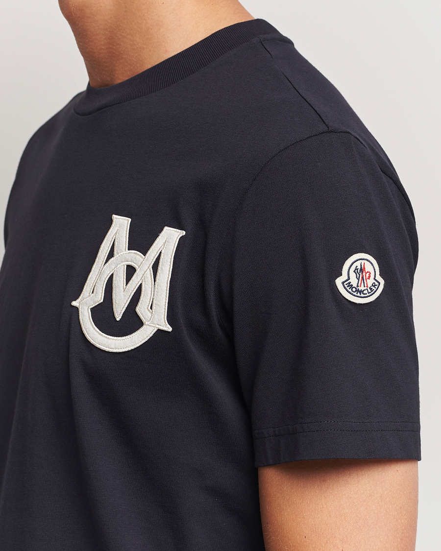Mies | T-paidat | Moncler | Embossed Logo T-Shirt Navy