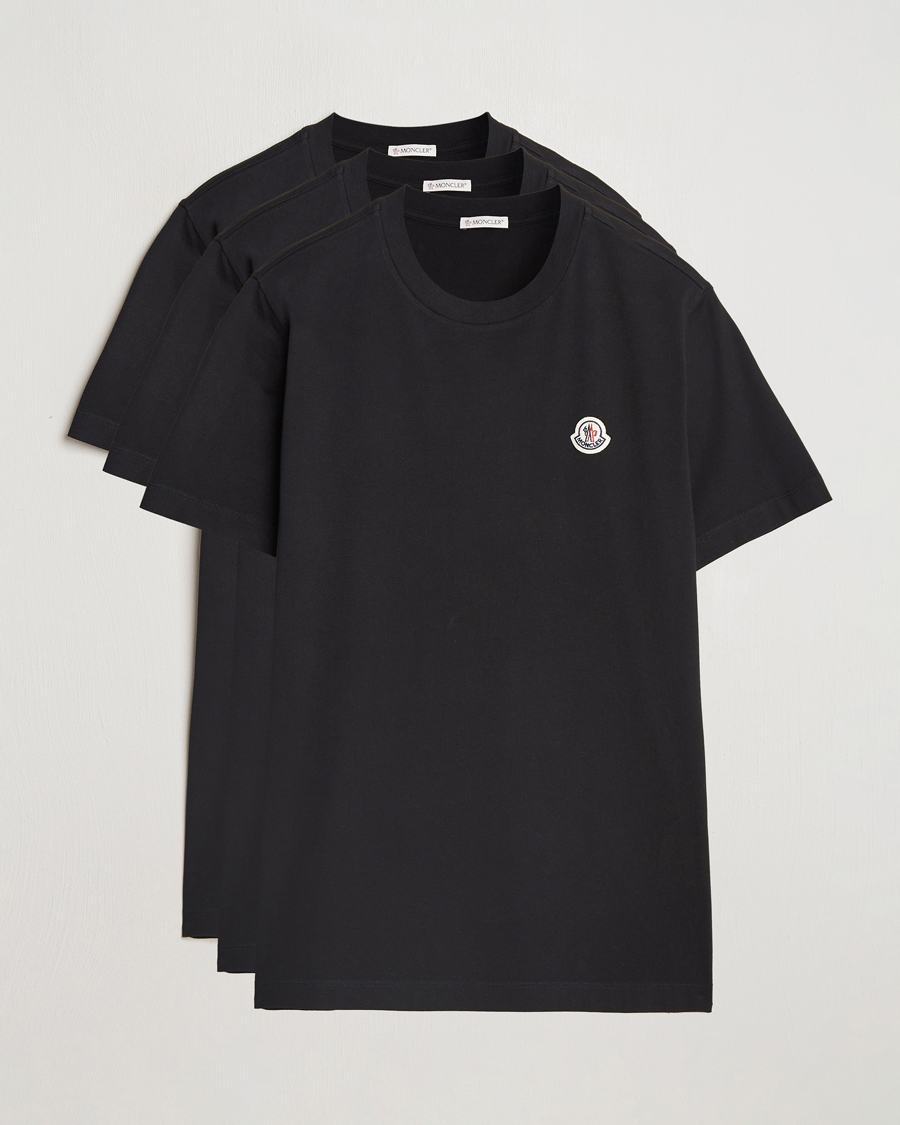 Mies | T-paidat | Moncler | 3-Pack Logo T-Shirt Black