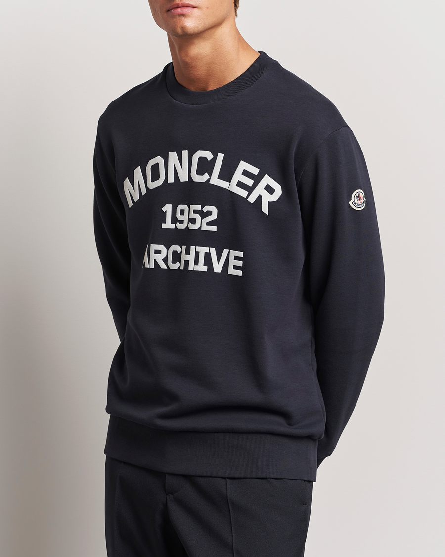 Mies | Puserot | Moncler | Archive Logo Sweatshirt Navy
