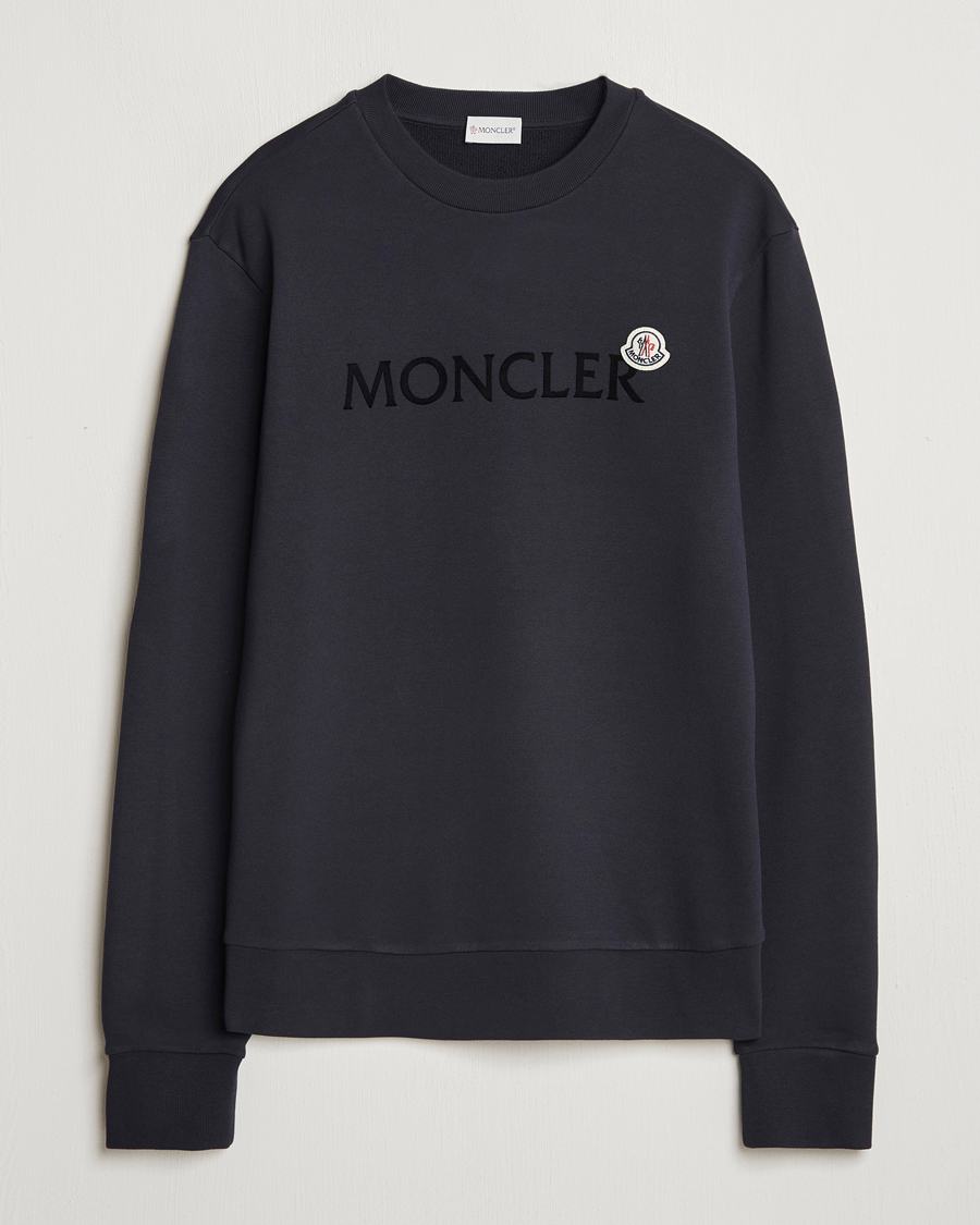 Mies | Puserot | Moncler | Lettering Logo Sweatshirt Navy