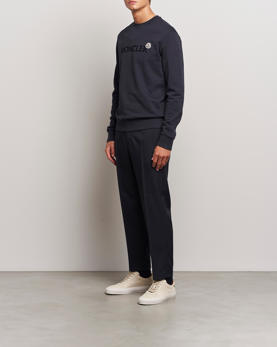 Mies | Puserot | Moncler | Lettering Logo Sweatshirt Navy