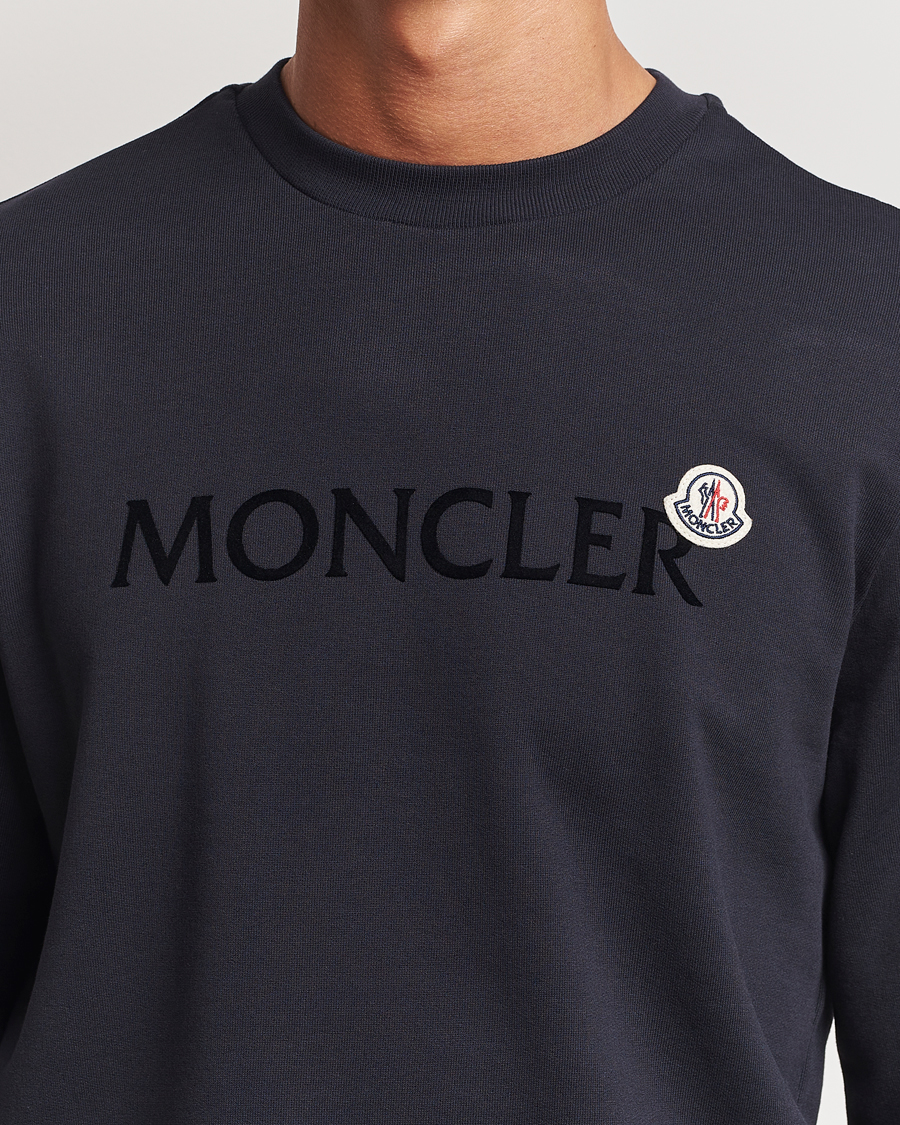 Mies | Puserot | Moncler | Lettering Logo Sweatshirt Navy